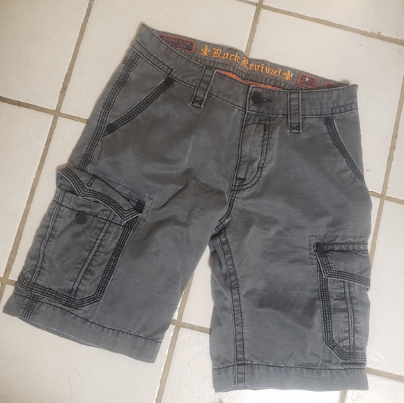 Rock & Republic Grey Classic Cargo Short 32 X 23 - Picture 2 of 6